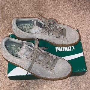 Gray suede puma classics